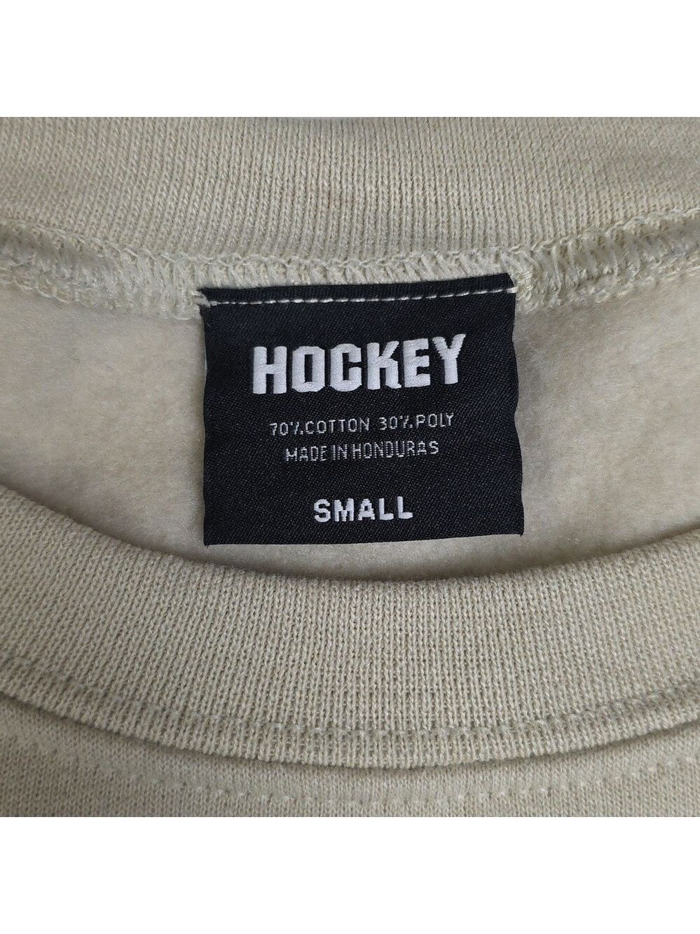 Hockey Beige Crewneck Sweatshirt with Red Car Graphic Small - Picture 2 of 10